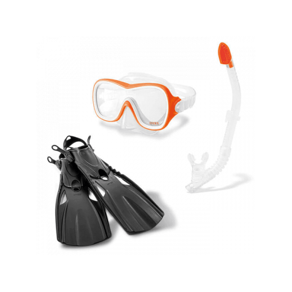 Intex 55658 Set Maschera, Boccaglio E Pinne Wave Rider-image
