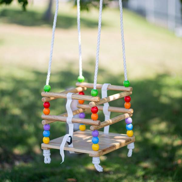 Bigjigs Toys Dřevěná korálková houpačka (obrázek 4)