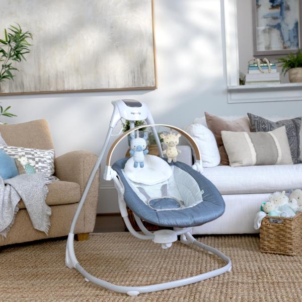 INGENUITY Houpačka houpající hudební Chambray 0m+, do 9 kg (obrázek 9)