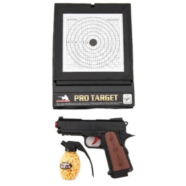 Pistole plast na kuličky 6mm s terčem