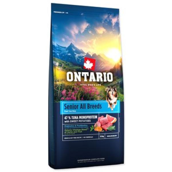 Krmivo Ontario Senior All Breeds Monoprotein Tuna & Sweet Potatoes 12kg (obrázek 6)