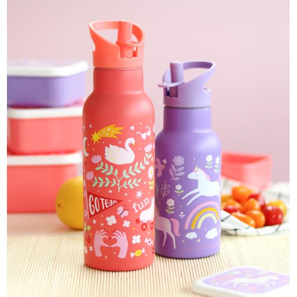 A Little Lovely Company - nerezová láhev na pití, 350 ml - jednorožci a duha (obrázek 11)