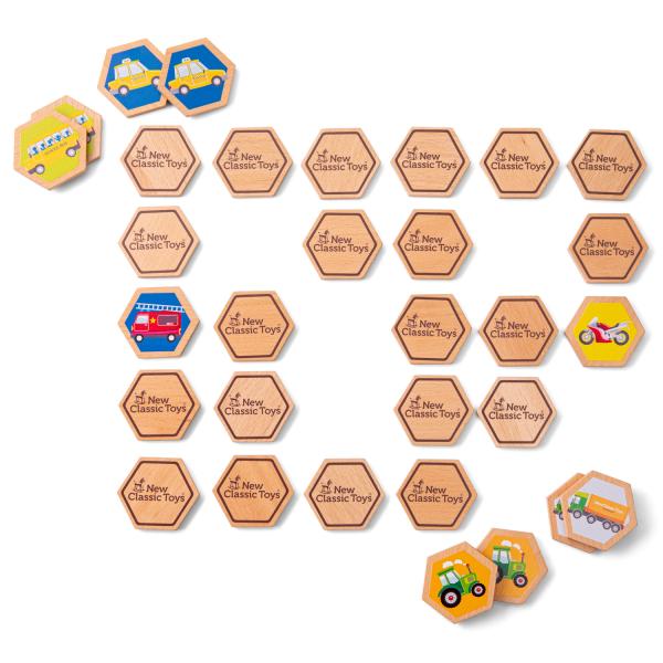 New Classic Toys Dřevěné pexeso - dopravní prostředky (obrázek 6)