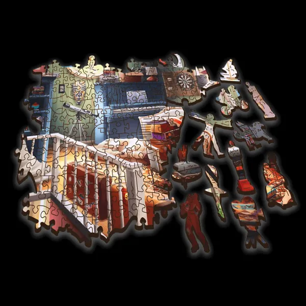 Trefl Dřevěné puzzle 501 - Poklady na půdě (obrázek 3)
