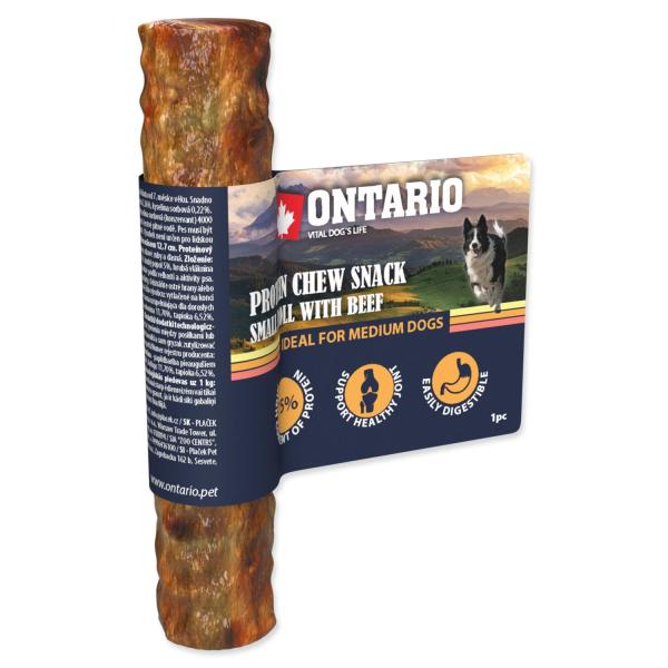 Pochutnávka Ontario Protein hovädzie, žuvacia rolka malá 12,7 cm, střední