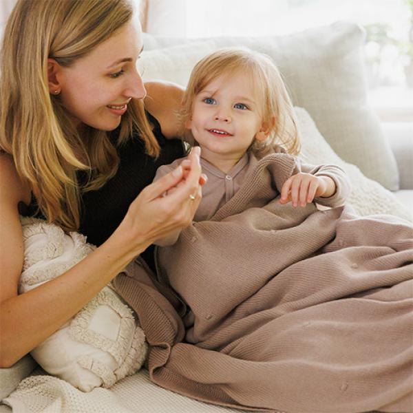 BABYONO Deka z přírodní bavlny 75 × 100 cm dark beige 0m+ (obrázek 7)