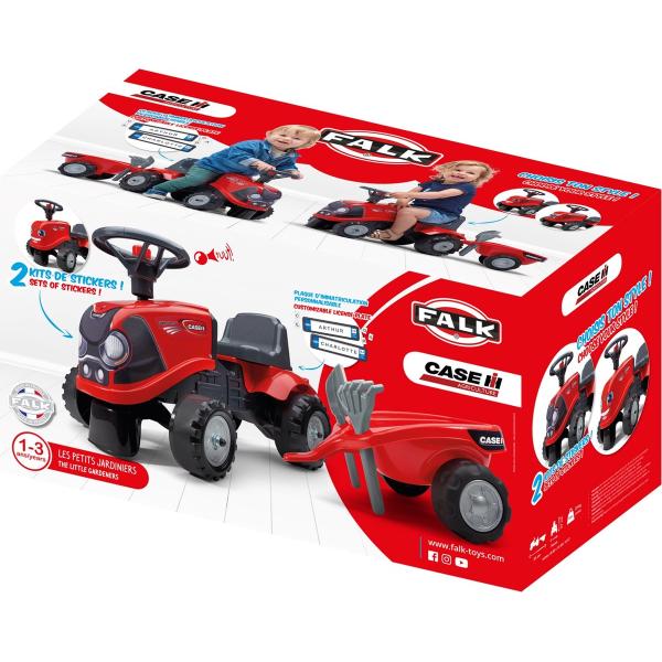 Falk Odrážedlo 238C Baby Case IH červený s vlečkou a lopatkou s hrabičkami (obrázek 5)