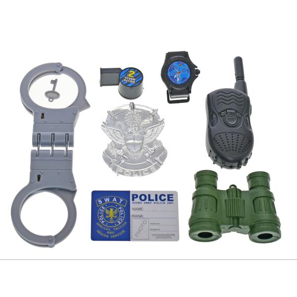 Policejní set – vesta, pistole 24cm se světlem a zvukem + doplňky