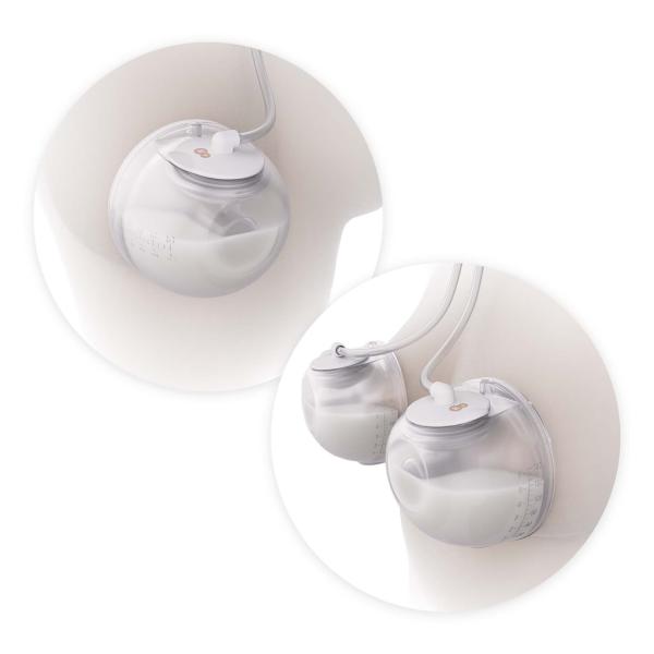 KINDERKRAFT Odsávačka mateřského mléka Double Hands-free Gentle Flow Gold (obrázek 8)