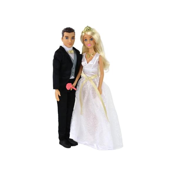 Bábika Anlily 2ks nevesta a ženích plast 30cm, 23x32x5cm