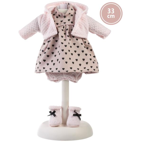 Llorens 331V VERA – realistická panenka se zvuky a měkkým látkovým tělem – 33 cm