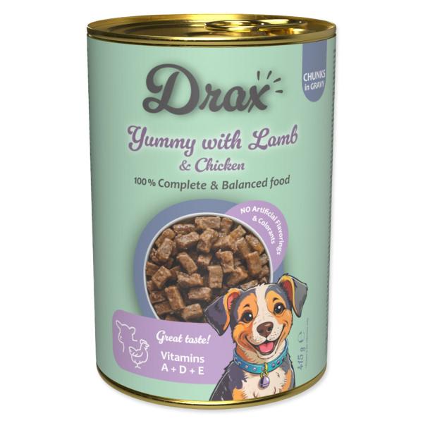 Konzerva Drax Adult s jahňacím a kuracím mäsom 415g