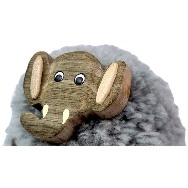 2Kids Toys Dřevěná magnetka velká pompon Slon (obrázek 3)