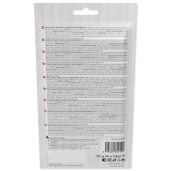Ontario pochoutka lízací kuřecí s multivitamínem 5x14g (obrázek 4)