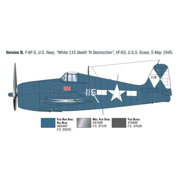 Model Kit letadlo 91213 - F6F-3/5 Hellcat (1:72) (obrázek 5)