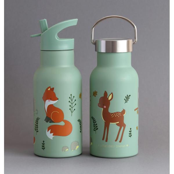 A Little Lovely Company - nerezová láhev na pití, 350 ml - kamarádi z lesa (obrázek 6)