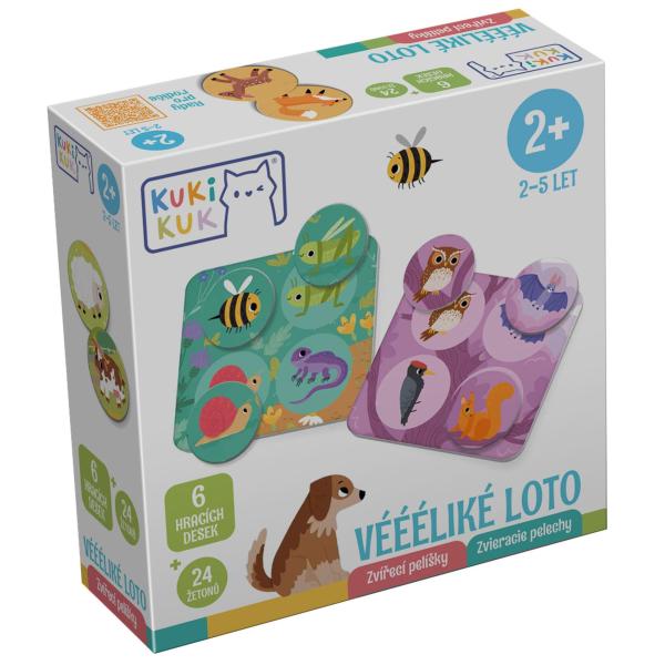 KukiKuk 80034 Velké loto Zvířecí pelechy