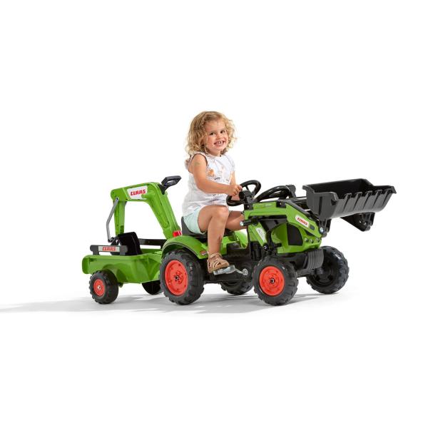 Falk Šlapací traktor 2040N Claas Arion 410 s nakladačem, rýpadlem a vlečkou (obrázek 4)