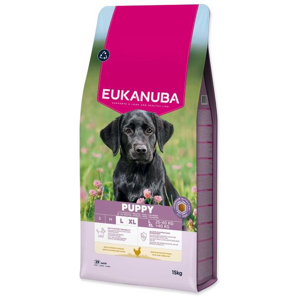 Mangime EUKANUBA Puppy Large ricco di pollo fresco 15 kg
