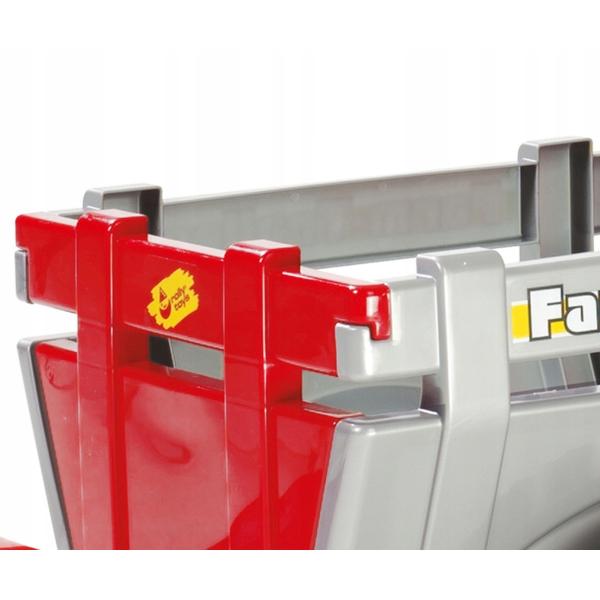 Rollytoys Vlečka za traktor 1osá Farm Trailer – striebornočervená