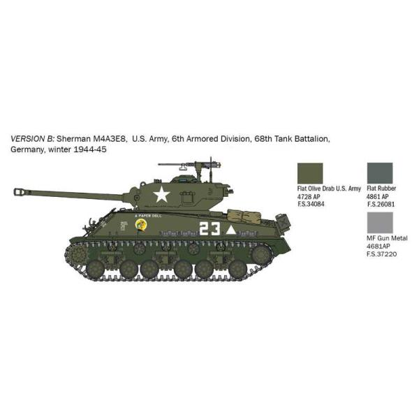 Model Kit tank 25772 - M4A3E8 Sherman "Fury" (1:56) (obrázek 5)