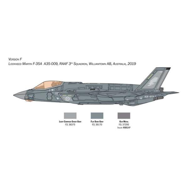 Model Kit letadlo 1464 - F-35A Lightning II (Beast Mode) (1:72) (obrázek 9)