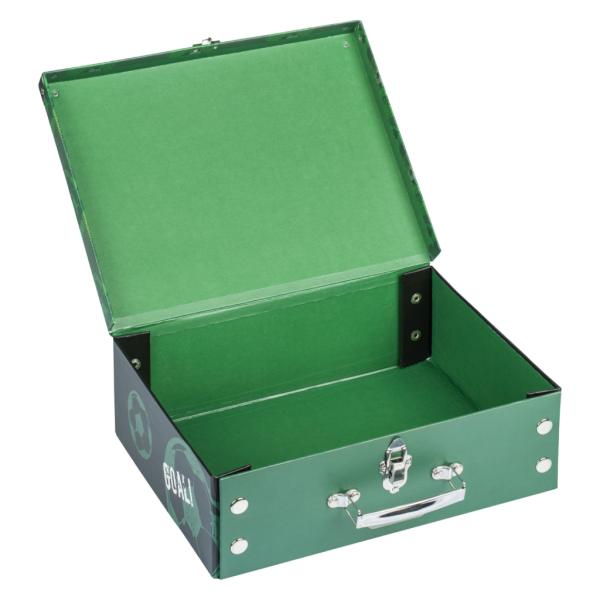 Skládací školský kufrík Futbal s kovaním