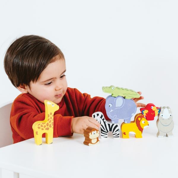 Le Toy Van Petilou Skládací věž Afrika 9 ks (obrázek 3)