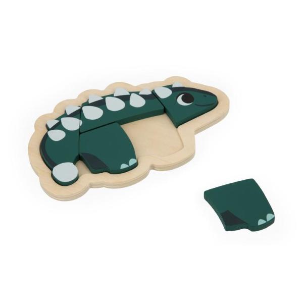 Janod Dřevěné vkládací puzzle Dinosauři 4v1 Dino (obrázek 4)