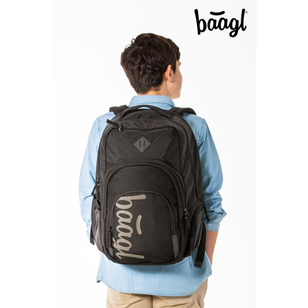 BAAGL SADA 3 Coolmate Black: batoh, ledvinka, taška