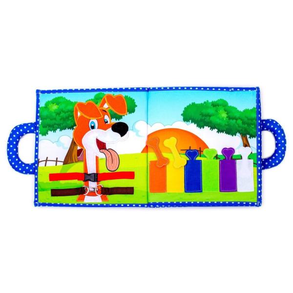 Interaktivní dětská knížka Quiet Book, Dog