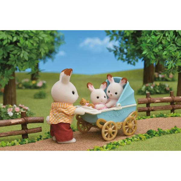 Sylvanian Families Dvojčata Chocolate králíků s kočárkem (obrázek 5)