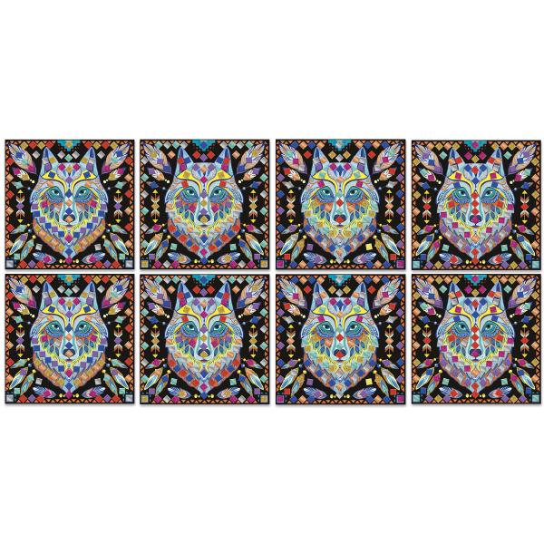 Janod Atelier Kreativní sada Maxi Mandaly pro přátele Mozaika 8 ks