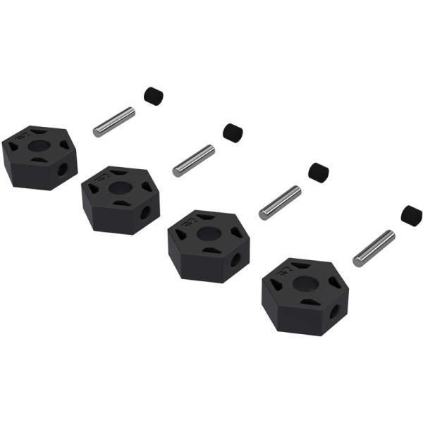 Arrma hexagonal portador de rueda 12mm, aluminio (4)