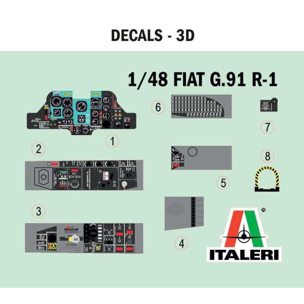 Model Kit letadlo 92645 - G.91 R1/R3 "Gina" (1:48) (obrázek 4)