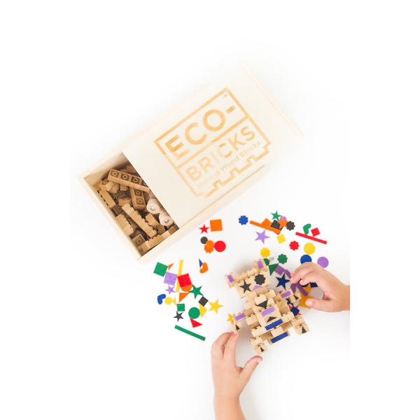 ECO-BRICKS Bambusová stavebnice 90 dílků (obrázek 3)