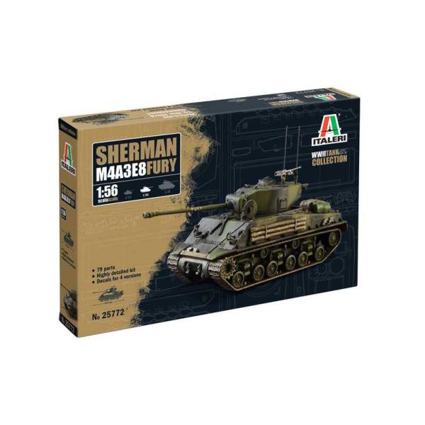 Model Kit tank 25772 - M4A3E8 Sherman "Fury" (1:56)