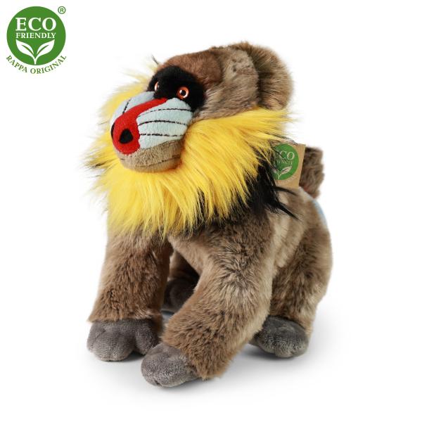 Plyšová opica mandril 28 cm ECO-FRIENDLY