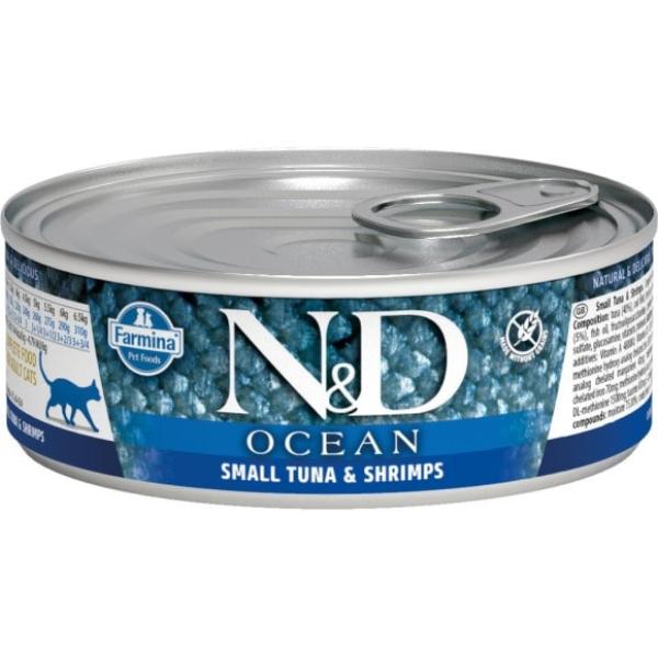 N&amp;D CAT OCEAN TUNA &amp; SHRIMP 70 GR
