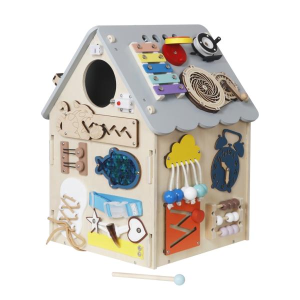 2Kids Toys Activity board Domeček šedý (obrázek 5)