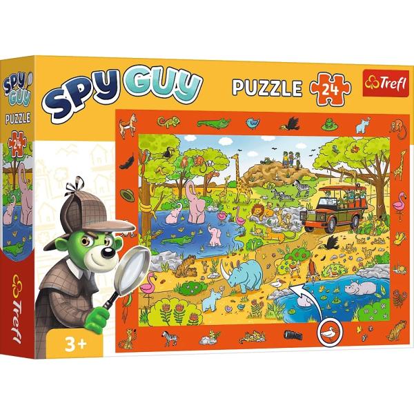 Trefl Puzzle s hledáním obrázků Spy Guy: Safari 24 dílků
