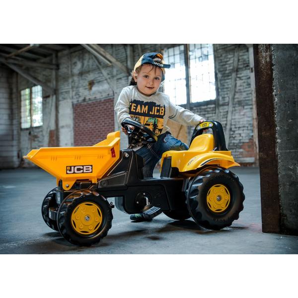 Rollytoys Šlapací traktor Rolly Kid Dumper JCB, žlutý