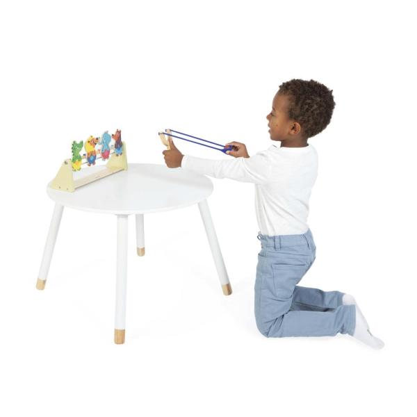 Janod Applepop Dřevěná stolní hra pro děti Střelba prakem