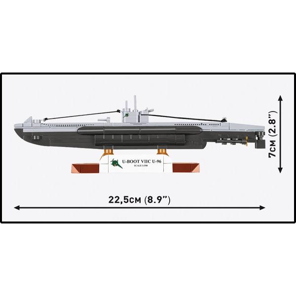 Cobi 4857 II WW Německá ponorka U-Boot VIIC U-96, 1:300, 162 k (obrázek 7)