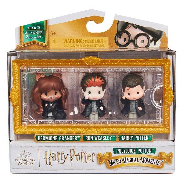 SpinMaster HARRY POTTER Pack de tres Mini figuras Harry, Ron y Hermione