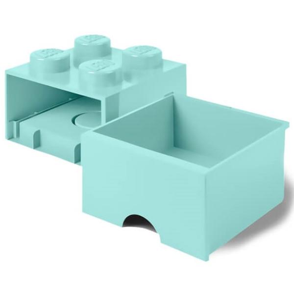 LEGO® úložný box 4 - se zásuvkou aqua 250 x 250 x 180 mm (obrázek 3)