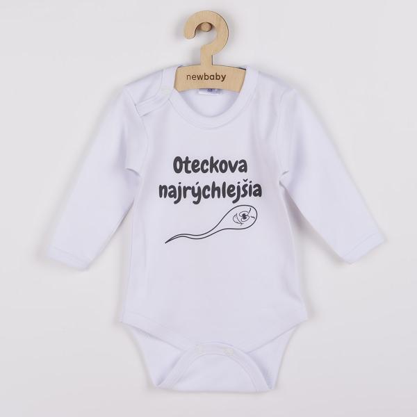 Body s potiskem New Baby Oteckova nejrychlejší - dárkové balení 80 (9-12m)