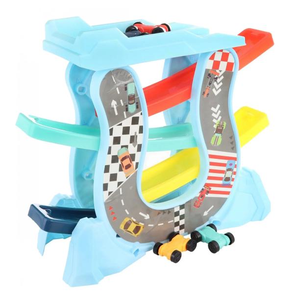 Autodráha s rampami 4 mini auta