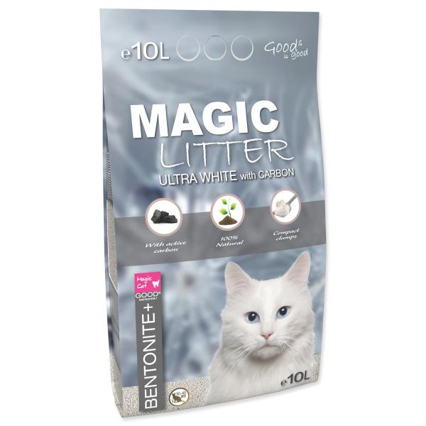 Podestýlka Magic Litter Bentonite Ultra White with Carbon 10L