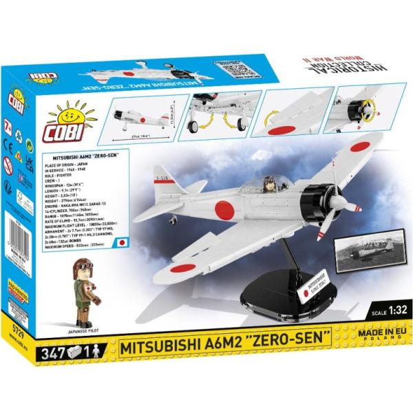 Cobi 5729 II WW Mitsubishi A6M2 „ZERO-SEN“ 347k, 1f
